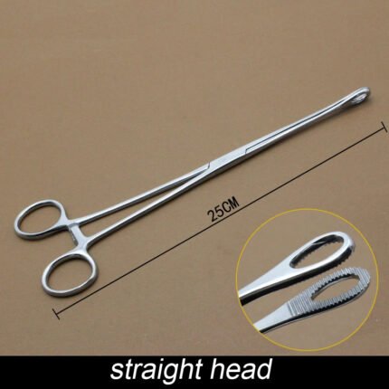 1pcs Sponge Forceps Straight Curved Serrated Jaws Stainless Steel Dental Forceps Instrument