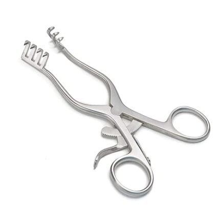 5 1/2" WEITLANER RETRACTOR 5.5" SHARP 3X4 PRONG STAINLESS STEEL