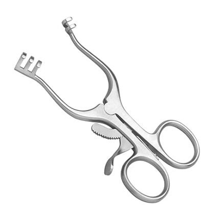 WEITLANER RETRACTOR 4" BLUNT 2X3 PRONG STAINLESS STEEL